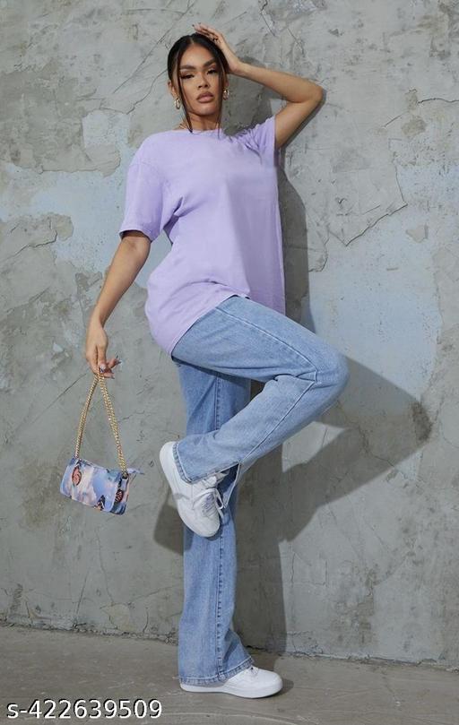 SOLID DROP SHOULDER TEE  - Triffystore 