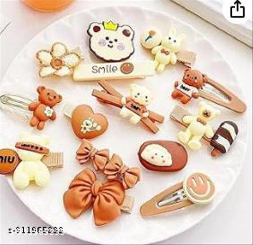 Baby Hair Pin - Brown - Set of 14pcs Brown color Abs Plastic Juttu clipu / Jada Clipu/Juttu Kliplu / Jada Klipu/Juttu pinu / Jada Pinu/Jada Billa/Muti kilippukal& Muti pinkal//mudi clippukalum mudi pinnukalum/Hair klip‌galu mattu Hair pin‌galu/Hair klip‌galu mattu Hair pin‌galu - Akhilo.com