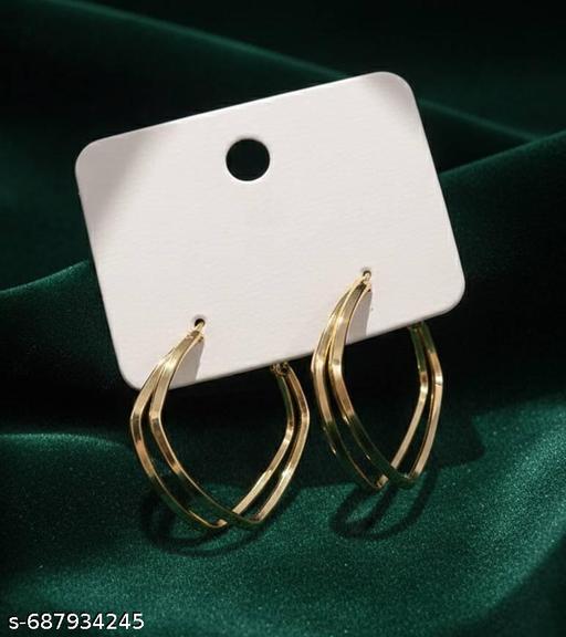Imported Hoop Baali Earrings For Women Girls Korean Earring Western Fashion Earring Light Weight Shiny Party Casual Trendy Stylish Fancy - Akhilo.com