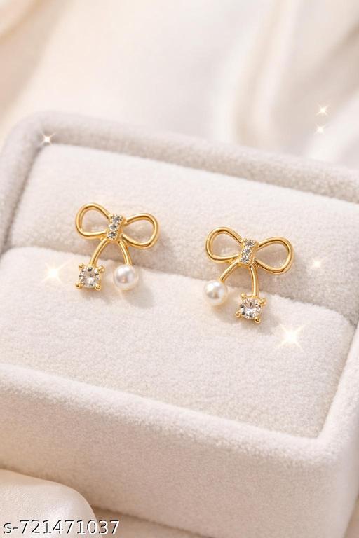 Bow Design With Beautiful Pearl For Women and Girls - Akhilo.com