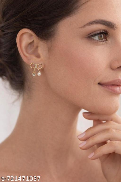 Bow Design With Beautiful Pearl For Women and Girls - Akhilo.com