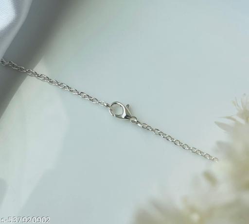 Pack Of 6 Classy Trendy Aesthetic Silver AD Charm Pendant Necklace Set For Women And Girls . | Accessories | Gift | Korean | Minimal | Neckpiece | Aesthetic Jewellery | Trendy Pinteresty Necklaces  - Akhilo.com