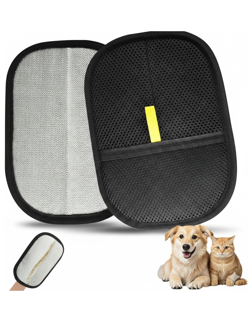 Electrostatic Pet Hair Removal Glove Mitt  Gentle Grooming Brush  Removes Dog Cat Fur From Couch Carpet Car Seat Furniture