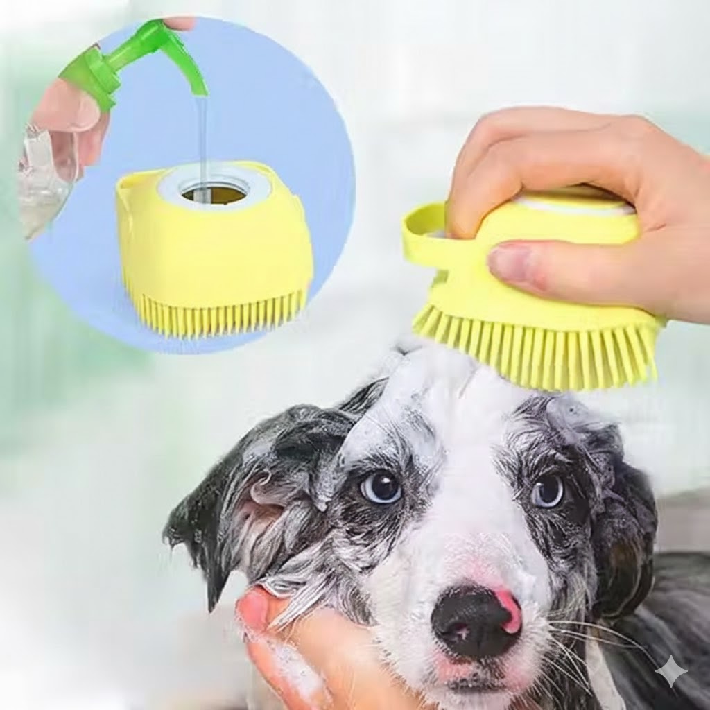 4-in-1 Pet Grooming Kit – Hair Remover Comb, Flea Comb, Shampoo Brush & Nail Clippers - Pet Care Hub