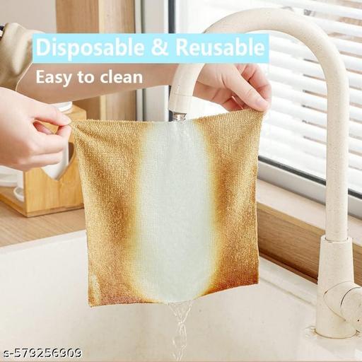 Reusable Microfiber Cleaning and Drying Wipes For Kitchen, 180GSM, 8 by 8 Inches, Washable All Purpose Wash Cloth for Kitchen, Car, House, Office Pack of 20 (Pink, 1 Box) - Triffystore 