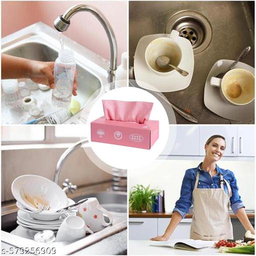 Reusable Microfiber Cleaning and Drying Wipes For Kitchen, 180GSM, 8 by 8 Inches, Washable All Purpose Wash Cloth for Kitchen, Car, House, Office Pack of 20 (Pink, 1 Box) - Triffystore 