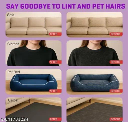 Pet Hair Remover Glove – Gentle Grooming & Shedding Glove for Dogs & Cats Reusable |Pet Hair Remover Tool for Clothing, Couch, Carpet, Cat Grooming Gloves|{Pack -1} - Zalgea