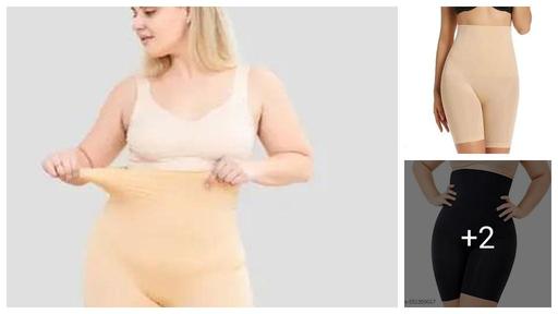  Women's High Compression Nylon Tummy Tucker with Thigh Slimming Support – Free Size Fit