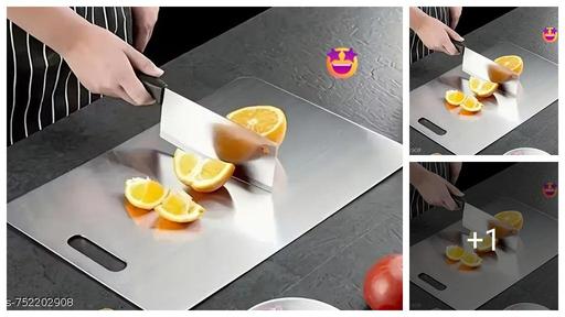 Stainless Steel Cutting Board Metal Board for Home Cutting Board for Fruit, Vegetable, Bread & Meat Durable Safe & Heavy Duty & Light Weight (Size 21 Cm X 31 Cm)