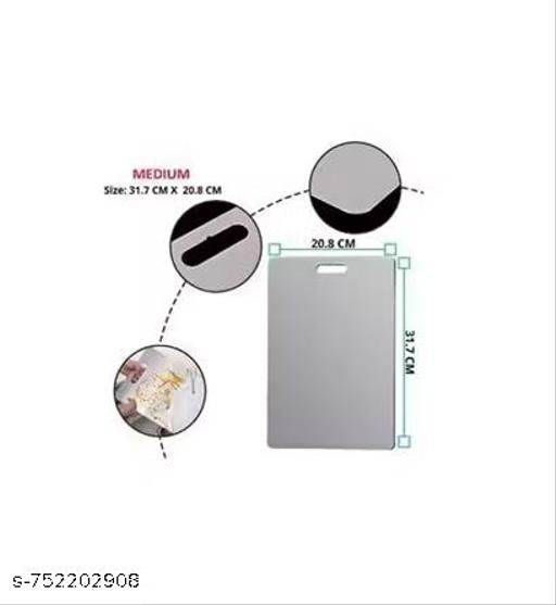 Stainless Steel Cutting Board Metal Board for Home Cutting Board for Fruit, Vegetable, Bread & Meat Durable Safe & Heavy Duty & Light Weight (Size 21 Cm X 31 Cm) - Zalgea