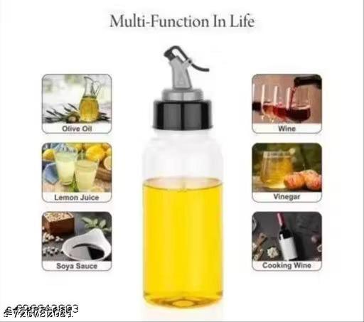 Plastic Oil Dispenser, 250ml+500ml+1000ml, Pack of 3, Clear - Zalgea