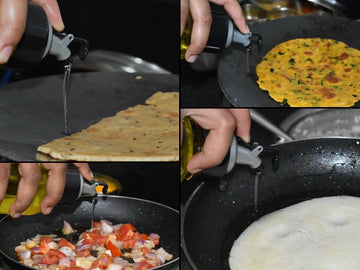 1L Oil Dispenser with Lid & Drip-Free Spout (Plastic) - Zalgea