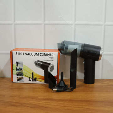 3 in 1 Mini Car Vacuum – Wireless, Rechargeable, Blower & Dust Cleaner for Car & Home - Zalgea