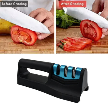 Kitchen Knife Sharpener – Handheld Chefs & Serrated (1 Pc, Chopper Not Included) - Zalgea