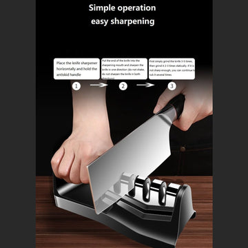 Kitchen Knife Sharpener – Handheld Chefs & Serrated (1 Pc, Chopper Not Included) - Zalgea