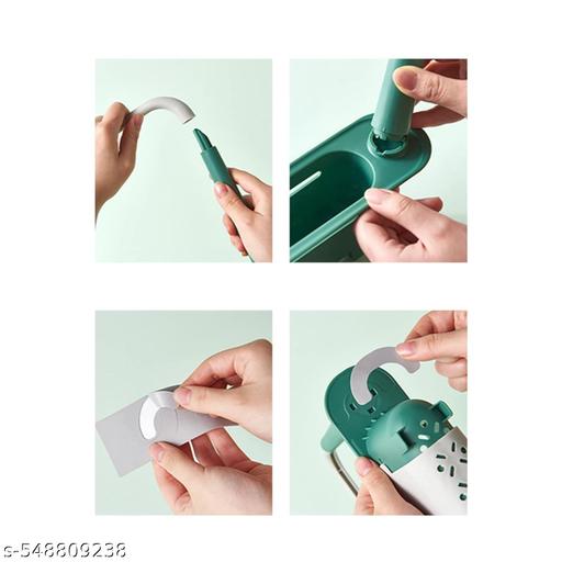 VKPSN Multipurpose Plastic Long Sink Shelf | Adjustable Kitchen Rack Organizer - Triffystore 