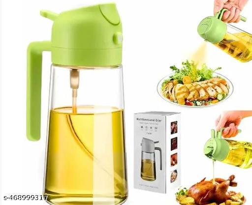 MYUD Oil Sprayer And Dispenser Bottle for Kitchen,2 in 1 Olive Oil Mist Sprayer and Oil Dispenser 500ML for Cooking,BBQ, Air Fryer, Salad, Frying, Baking - Shopperrr 