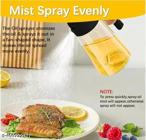 MYUD Oil Sprayer And Dispenser Bottle for Kitchen,2 in 1 Olive Oil Mist Sprayer and Oil Dispenser 500ML for Cooking,BBQ, Air Fryer, Salad, Frying, Baking - Shopperrr 