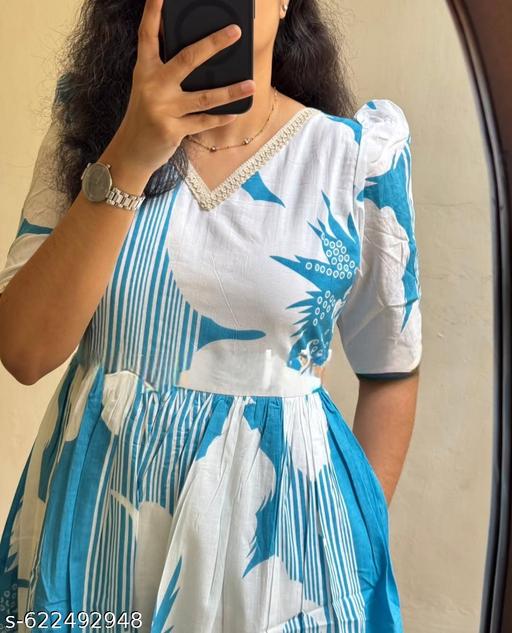 Women,s and Girls Fit and Flare Maxi Gown Fully Stitched Dress - Lavish drop