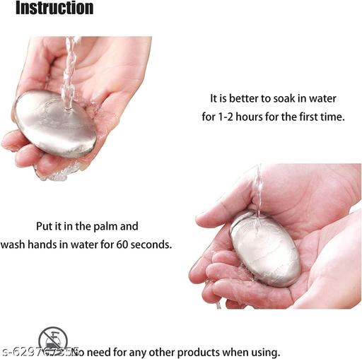 Stainless Steel Odor Removing Soap Bar – Metal Hand Soap for Eliminating Garlic, Onion, Fish Smells – Chemical-Free Odor Neutralizer – Reusable Magic Bar for Kitchen Use - Triffystore 