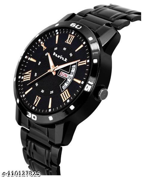 HMXT-49 Day n Date Series Men's Black Chain Analog Watches Classic, Attractive, Professional, top-trendy and stylish Analogue Watches for Men/boys for office, school use - lolfashion