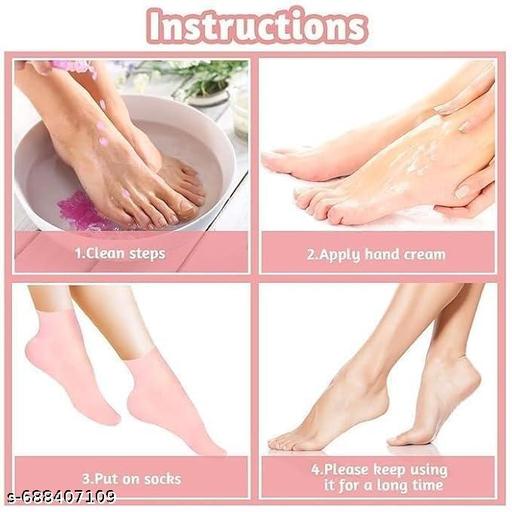 Cracked Heels Moisturizer Silicon Socks for Women, Moisturizing Gel Socks, Spa Pedicure Socks, Silicone Socks for Cracked Feet, Foot Care, Soft Heel Protector, Reusable Waterproof Socks For Man And Woman - Triffystore 