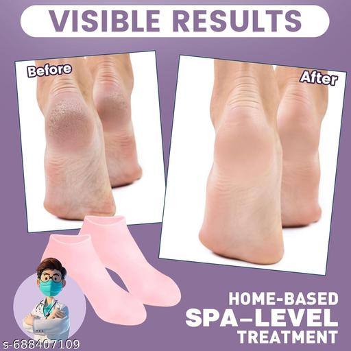 Cracked Heels Moisturizer Silicon Socks for Women, Moisturizing Gel Socks, Spa Pedicure Socks, Silicone Socks for Cracked Feet, Foot Care, Soft Heel Protector, Reusable Waterproof Socks For Man And Woman - Triffystore 