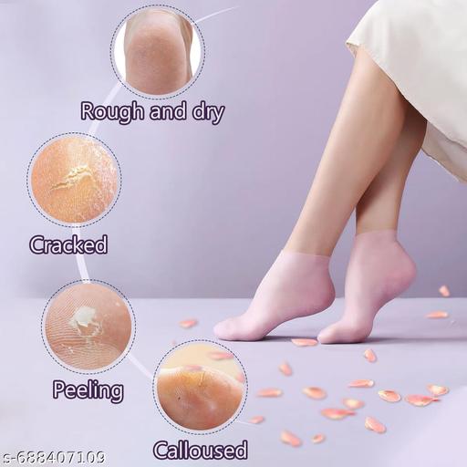Cracked Heels Moisturizer Silicon Socks for Women, Moisturizing Gel Socks, Spa Pedicure Socks, Silicone Socks for Cracked Feet, Foot Care, Soft Heel Protector, Reusable Waterproof Socks For Man And Woman - Triffystore 