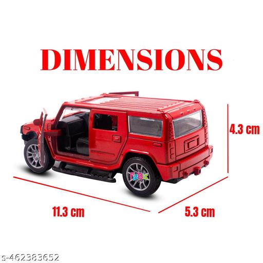 RGV  DieCast Model Cars Hummer Metal Car for Kids Pull Back Action Opening Doors Toy - lolfashion