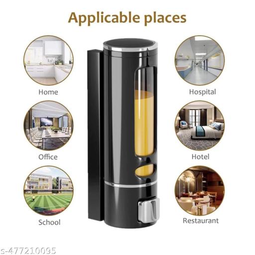 Premium Quality Black 400 ML Multipurpose Liquid Dispenser for Bathroom Kitchen for shampoo, lotion, foam etc. - Triffystore 