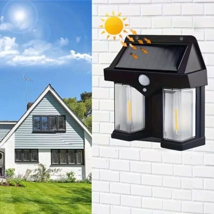 DIFFERENCE CL-228 Solar Sensor Light Human Body Induction Light Operated Outdoor Wall Lamps Home Decorative Wall Lamp Lights Solar Garden Lights - Centro-Gallery