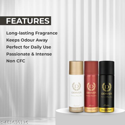 Caliber,Honour & Imperial Nano Deo Long Lasting Set of 3 Deodorant Spray - For Men - Myshopic 