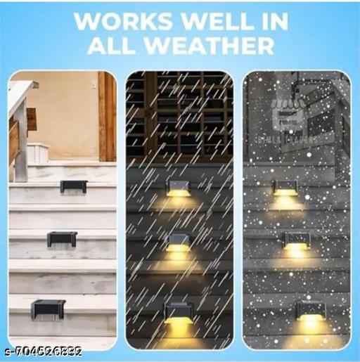 [ PACK OF 4 ]Step Lights Waterproof LED Solar Power Outdoor Fence Light for Deck Stair Railing, Outside Lighting for Wall Garden Backyard Patio Balcony Décor - Triffystore 