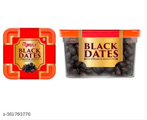 Black Dates - 850g (425g x 2 Packs) | Select Premium Organic Handpicked Dates | Khajoor | Khajur | Soft Dried Healthy Snack | Soft & Juicy texture | Zero Added Sugar & Preservatives | Rich and Fibre & Vitamins Dry Dates Dry Dates (2 x 400 g) - Myshopic 