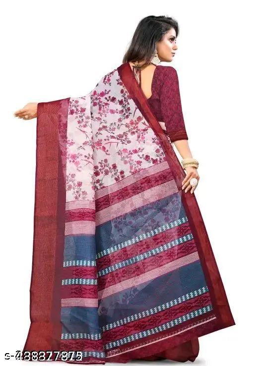 Trending cotton sarees with blouse 399 - Khan's Hub