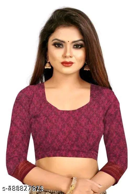 Trending cotton sarees with blouse 399 - Khan's Hub