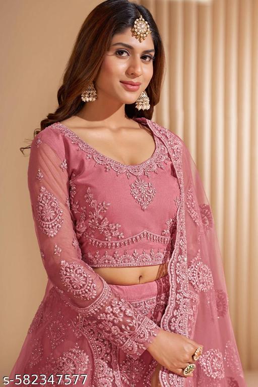 Designer Embroidered Lehenga Choli with Dupatta for Women   - Khan's Hub