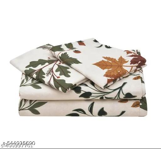 NBR 100% Cotton King Size Flat Bedsheet 275x275 | Bedsheets With 2 Pillow Covers(20*30) | 108x108 inch King Size Flat Bed Sheets 9ft * 9ft - Khan's Hub