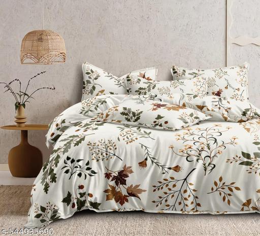 NBR 100% Cotton King Size Flat Bedsheet 275x275 | Bedsheets With 2 Pillow Covers(20*30) | 108x108 inch King Size Flat Bed Sheets 9ft * 9ft - Khan's Hub