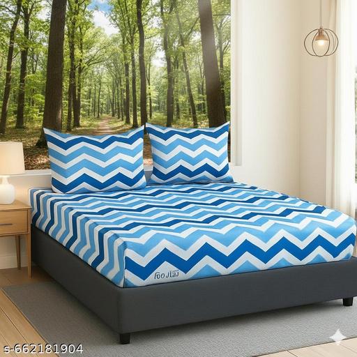 Elioria Premium Cotton 4 Double Bedsheet with 8 Pillow Covers | Floral, Leaf & Geometric Printed Designer Bedsheet | King Size / Queen Size Bedsheet for Home & Hotel Use - Khan's Hub