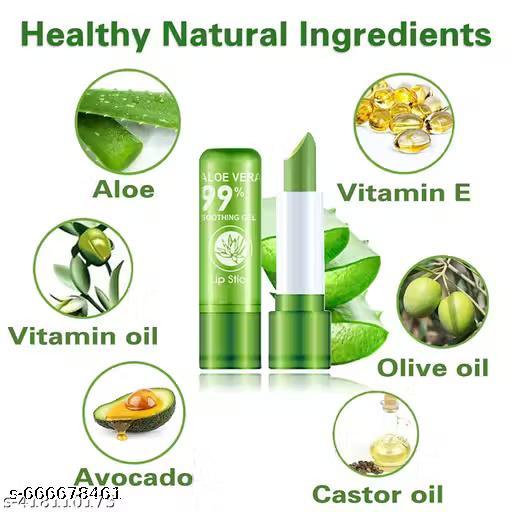 Aloe Vera Lipstick Pack Of 3 and 3 in 1 Eye Makeup Kit - Khan's Hub