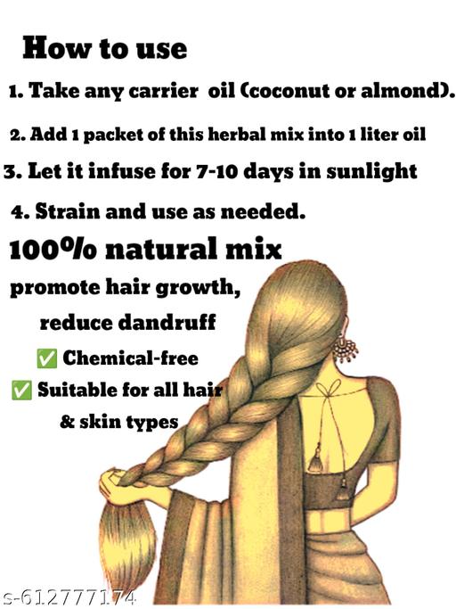 Make Your Own Herbs Infused Oil Kit | 100% Natural Dried Herbs for Hair | DIY Herbal Infusion Blend
 - Khan's Hub