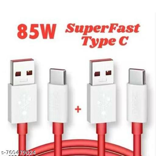 5A fast Charging Type-C Fast Charging & Data Transfer Cable,Compatible with all smartphones & Tablet-1 Meter length-Red-Pack of 2 - Khan's Hub