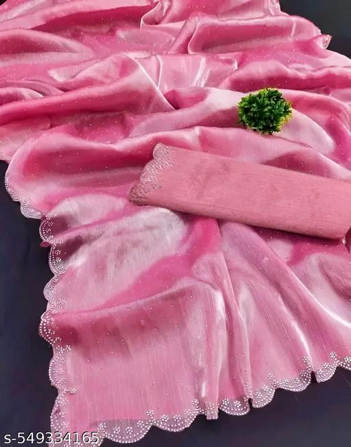  jimmy chu organza sarees designer organja sarees party wear stone saree new collection stone work sarees stone wala saree jimmy chu fabric saree - Khan's Hub