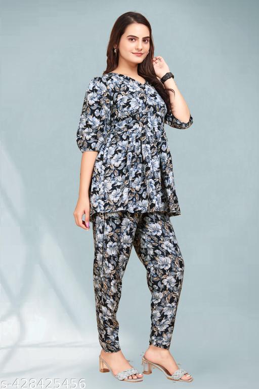  Nirja Creation Fancy Designer American Crepe Low price Kurta pant - Khan's Hub