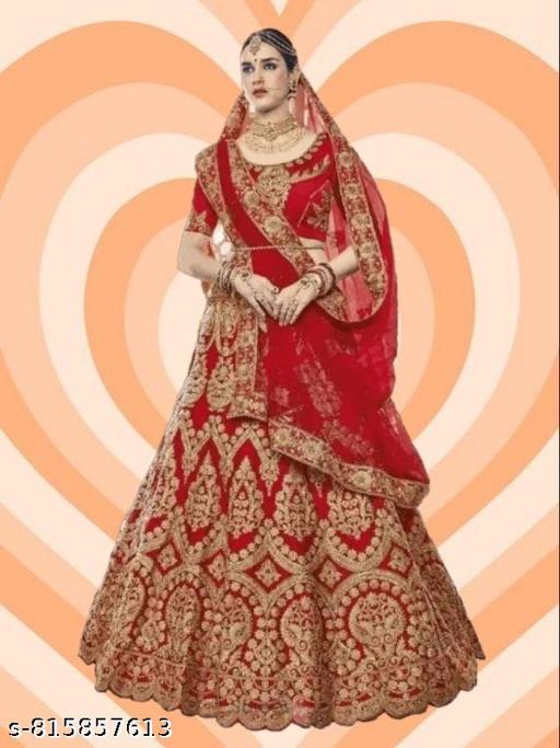 Embroidered Semi Stitched Lehenga Choli  - Khan's Hub