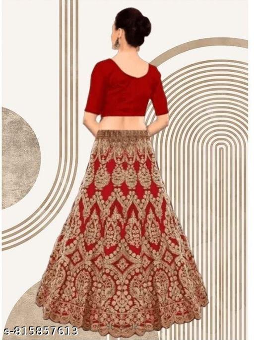 Embroidered Semi Stitched Lehenga Choli  - Khan's Hub