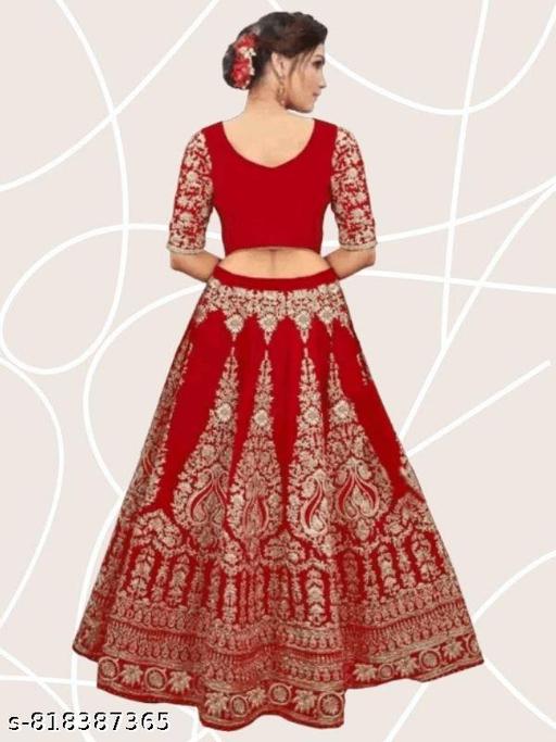 Embroidered Semi Stitched Lehenga Choli  - Khan's Hub