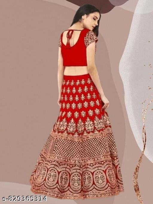 Embroidered Semi Stitched Lehenga Choli  - Khan's Hub