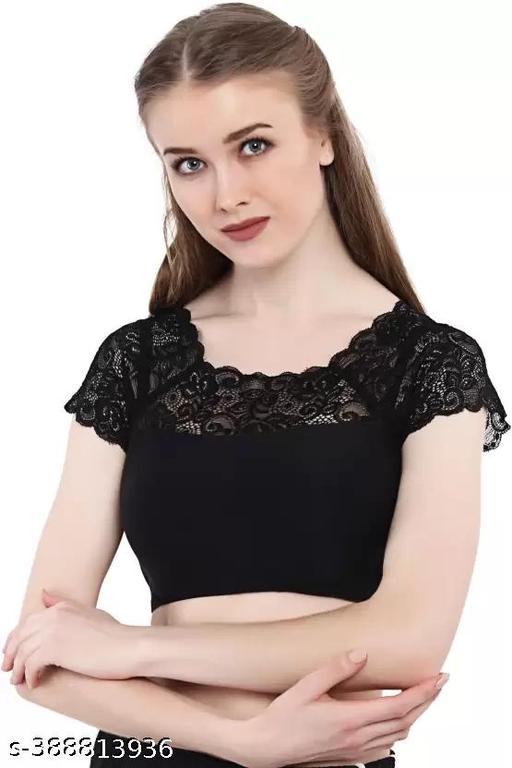 Latest Women Lace Blouse Black - Khan's Hub